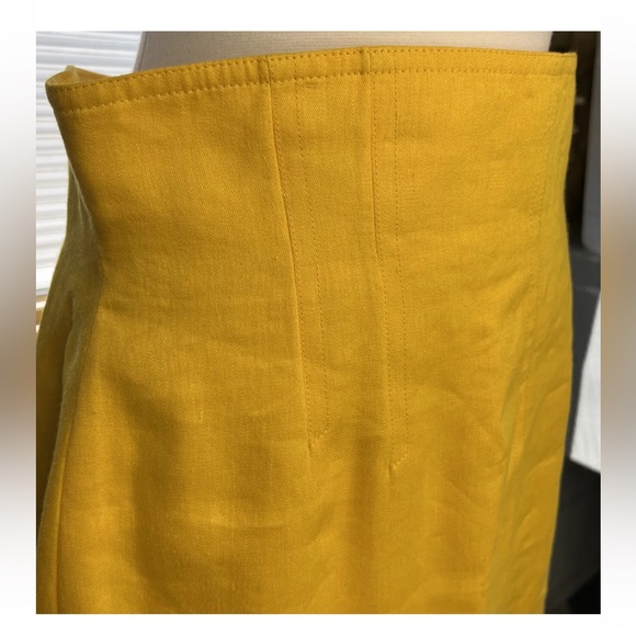 ESCADA By Margaretha Ley Womens Linen/Wool Blend Skirt Lined Rear Zip Sz 38 NWOT - Picture 2 of 10